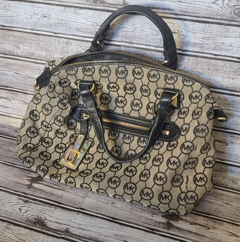 Michael Kors Black and Tan Women's Bag Purse